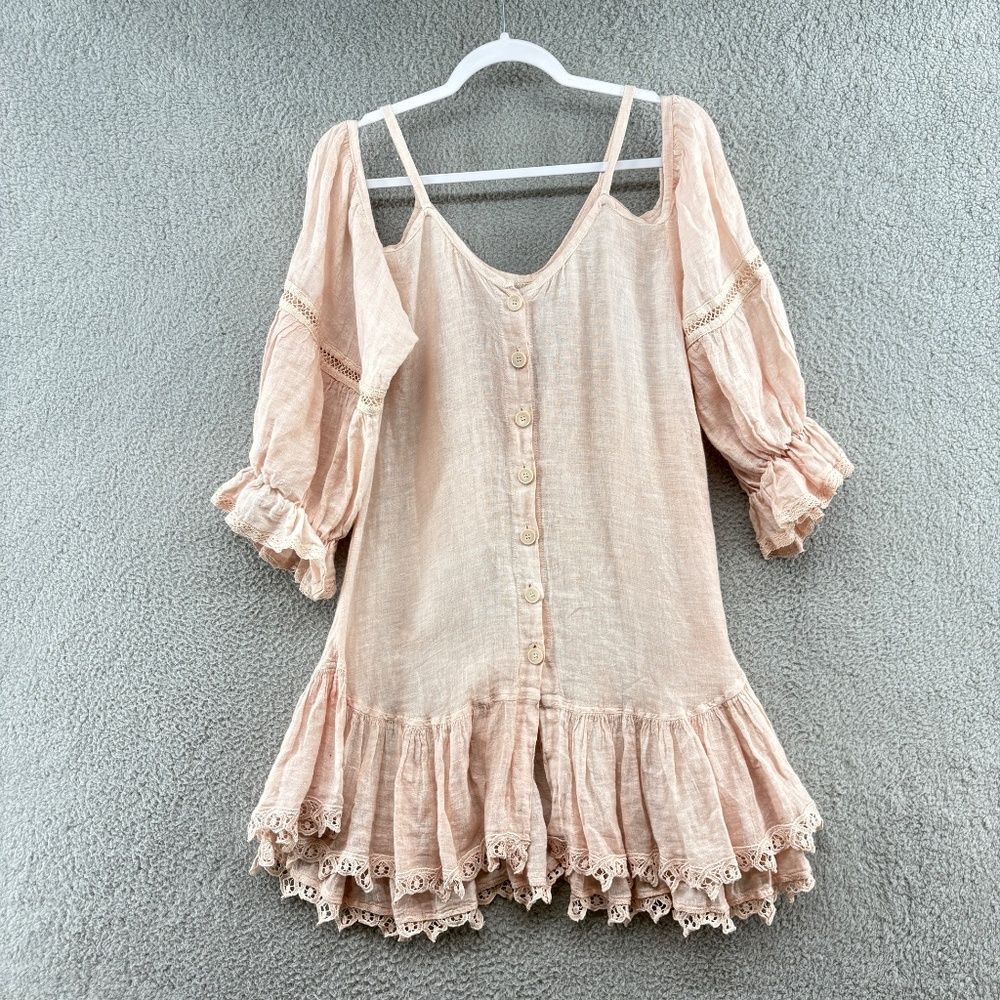 SUNDAY St. Tropez Julia Linen Embroidered Dress